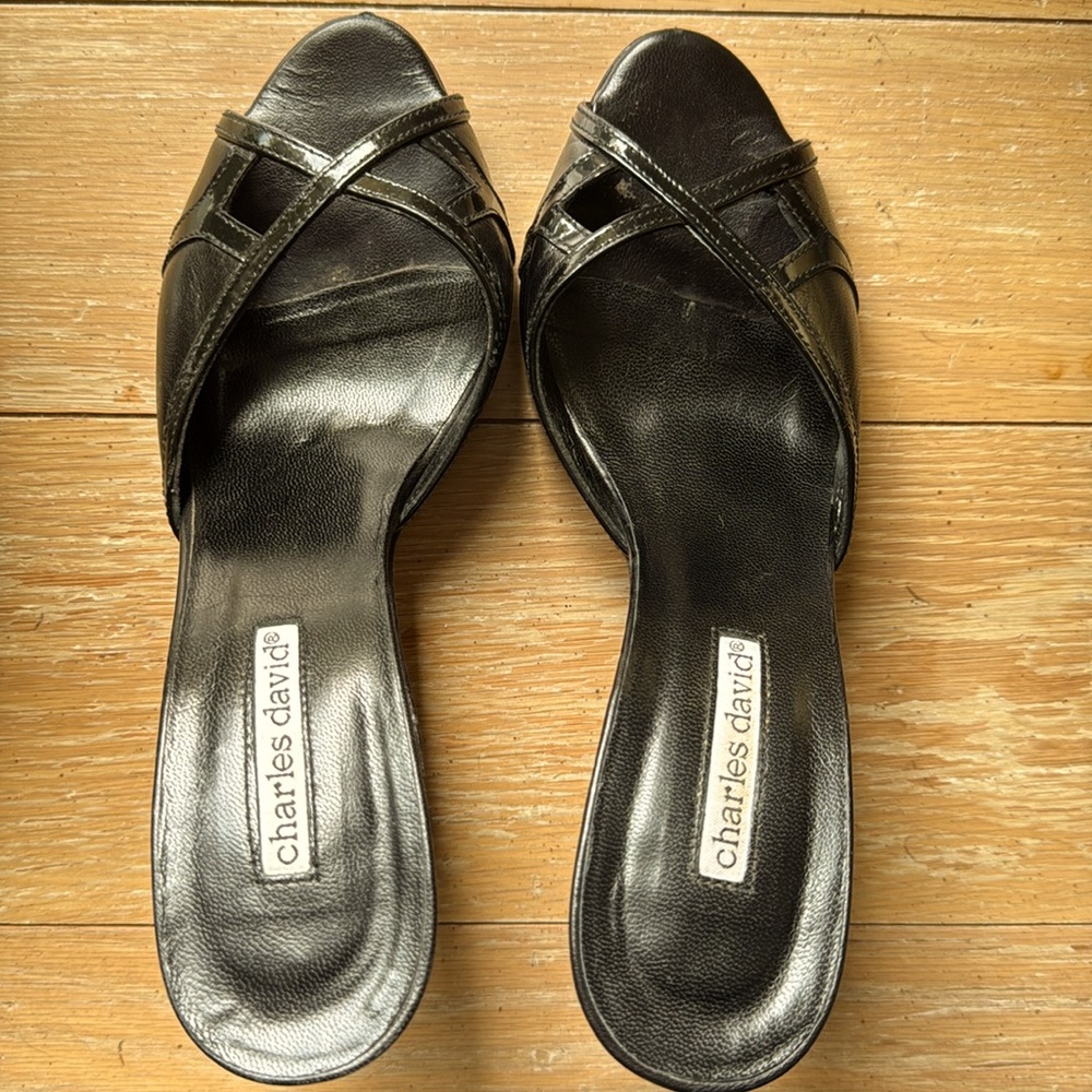 Charles David black leather shoes - Size 8.5